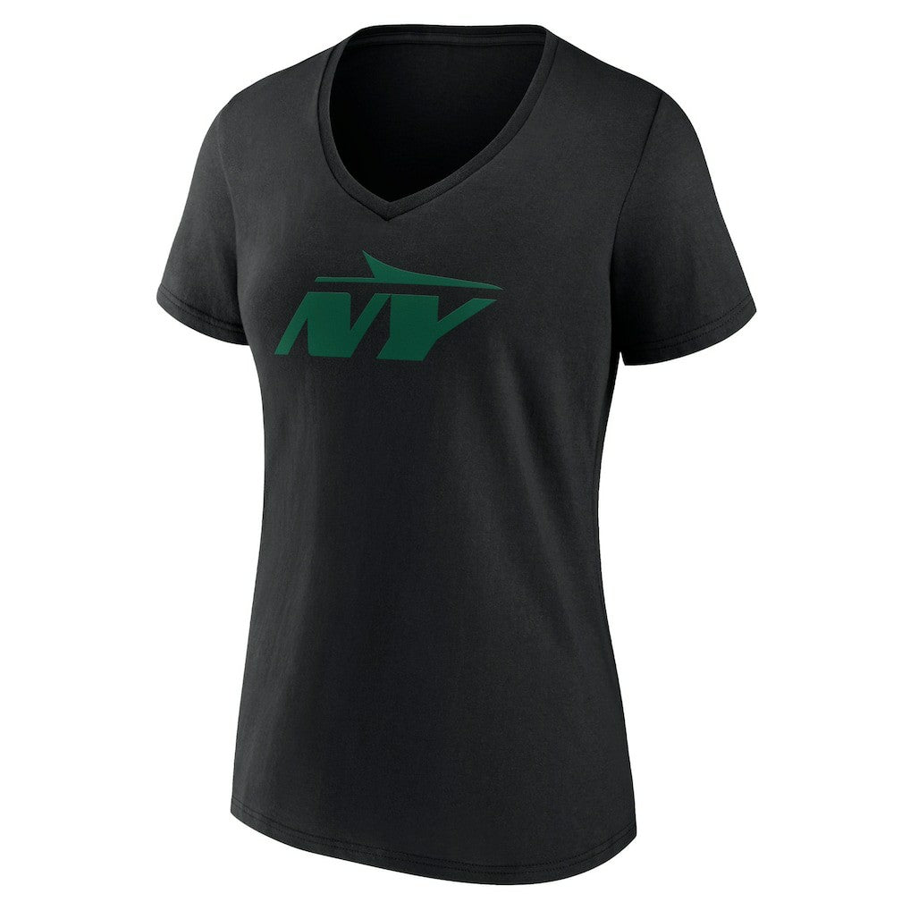 NFL New York Jets Women's Secondary Logo V-Neck T-Shirt