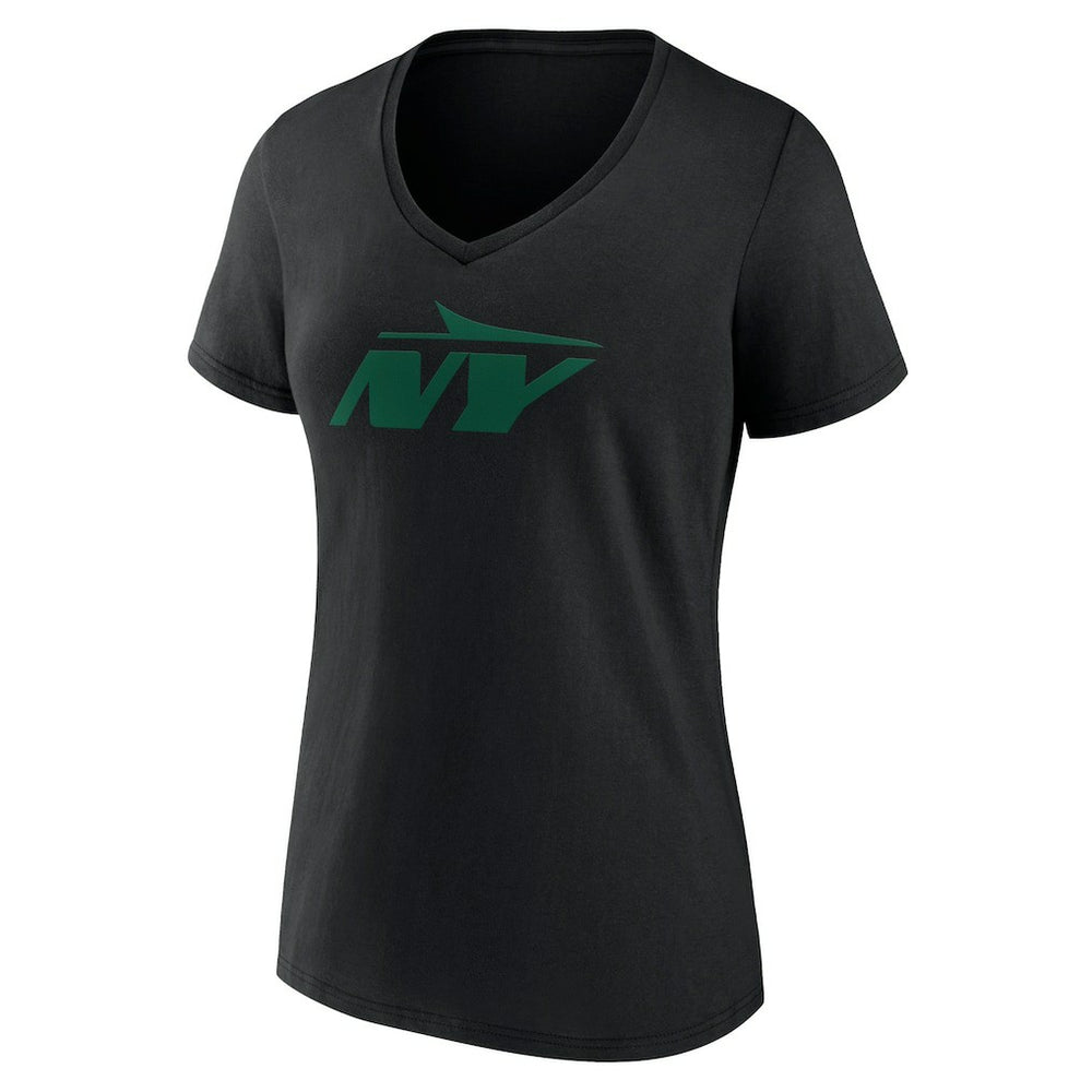 NFL New York Jets Women's Secondary Logo V-Neck T-Shirt