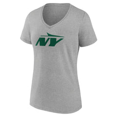 NFL New York Jets Women's Secondary Logo V-Neck T-Shirt