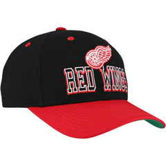 Detroit Red Wings Mitchell & Ness Backside Script Two-Tone Pro Crown Adjustable Hat