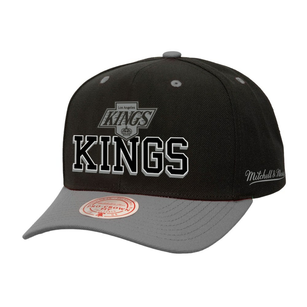 Los Angeles Kings Mitchell & Ness Backside Script Two-Tone Pro Crown Adjustable Hat