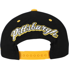 Pittsburgh Penguins Mitchell & Ness Backside Script Two-Tone Pro Crown Adjustable Hat