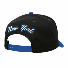 New York Knicks Backside Script 2-Tone Pro Crown Adjustable Hat - Black/Blue | Mitchell & Ness on sale