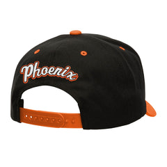 Phoenix Suns Backside Script Two-Tone Pro Crown Adjustable Hat - Black/Orange | Mitchell & Ness sale