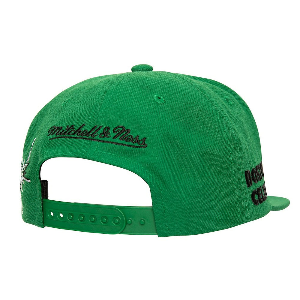 Boston Celtics Starlight Snapback Hat - Kelly Green | Mitchell & Ness for sale