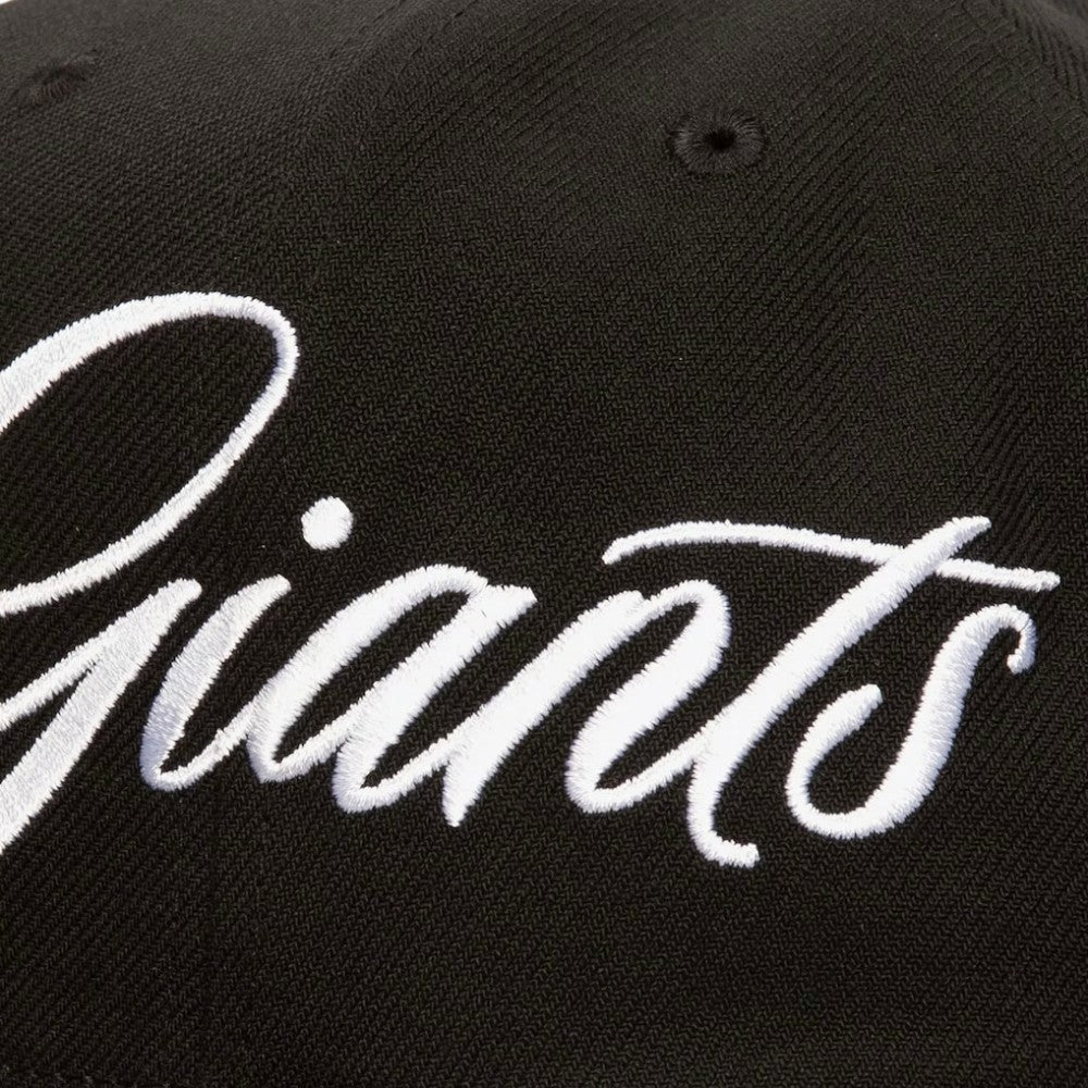 San Francisco Giants Just Don x MLB Lux Script Snapback Hat - Black | Mitchell & Ness