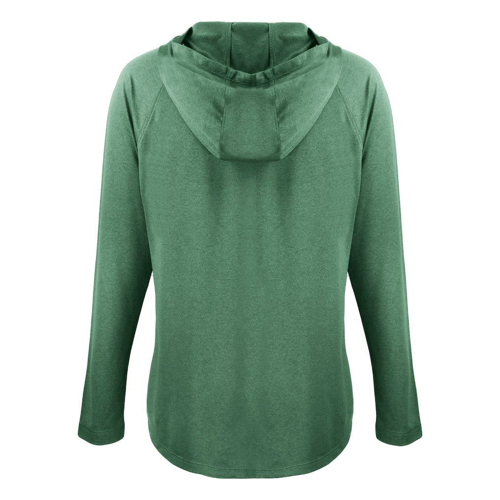 NFL Green Bay Packers Cutter & Buck Women's Coastline Epic Comfort Eco Recycled Raglan Pullover Hoodie
