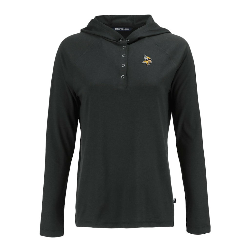 NFL Minnesota Vikings Cutter & Buck Women's Coastline Epic Comfort Eco Recycled Raglan Pullover Hoodie
