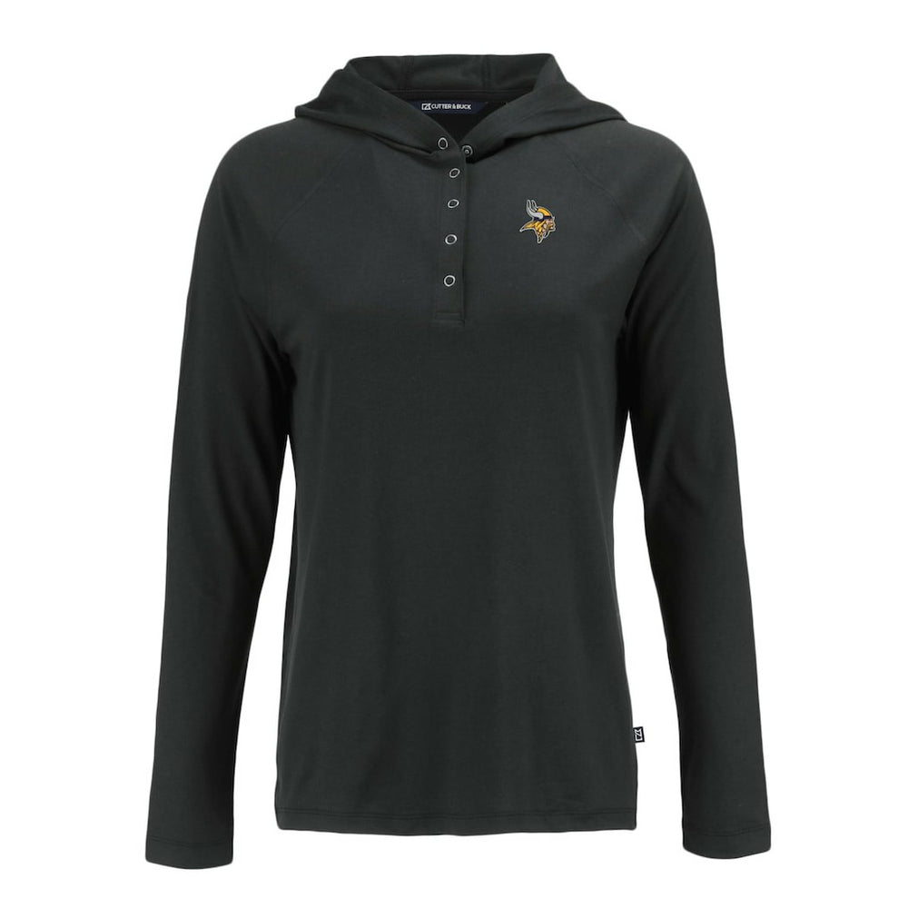 NFL Minnesota Vikings Cutter & Buck Women's Coastline Epic Comfort Eco Recycled Raglan Pullover Hoodie