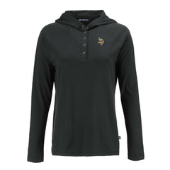 NFL Minnesota Vikings Cutter & Buck Women's Coastline Epic Comfort Eco Recycled Raglan Pullover Hoodie