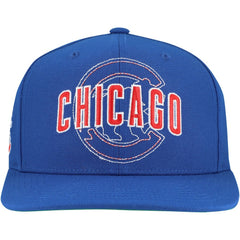 Chicago Cubs Double Up Snapback Hat - Royal | Mitchell & Ness