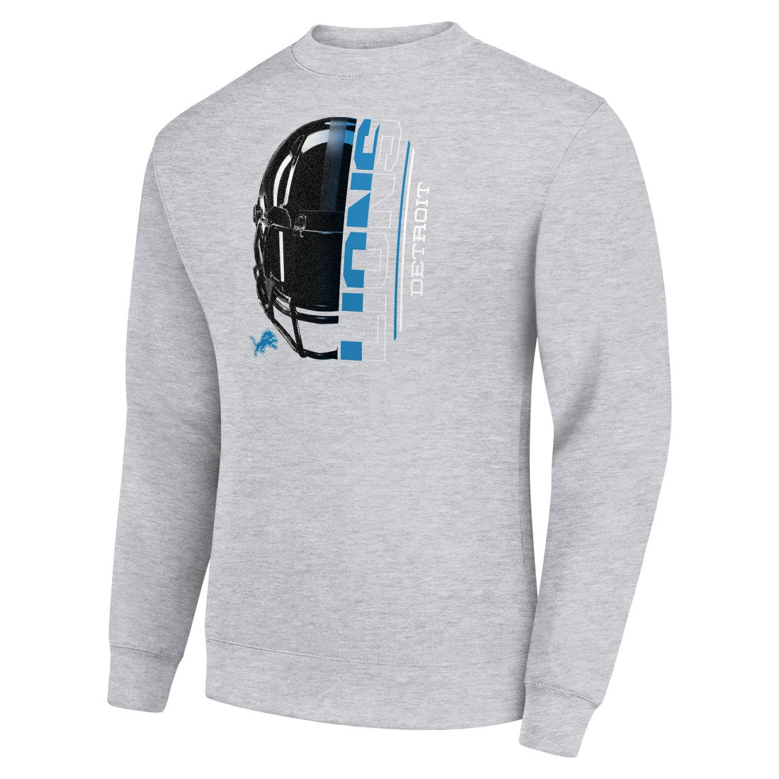 NFL Detroit Lions Starter Half Helmet Team Graphic Tri-Blend Fleece Pullover Sweatshirt