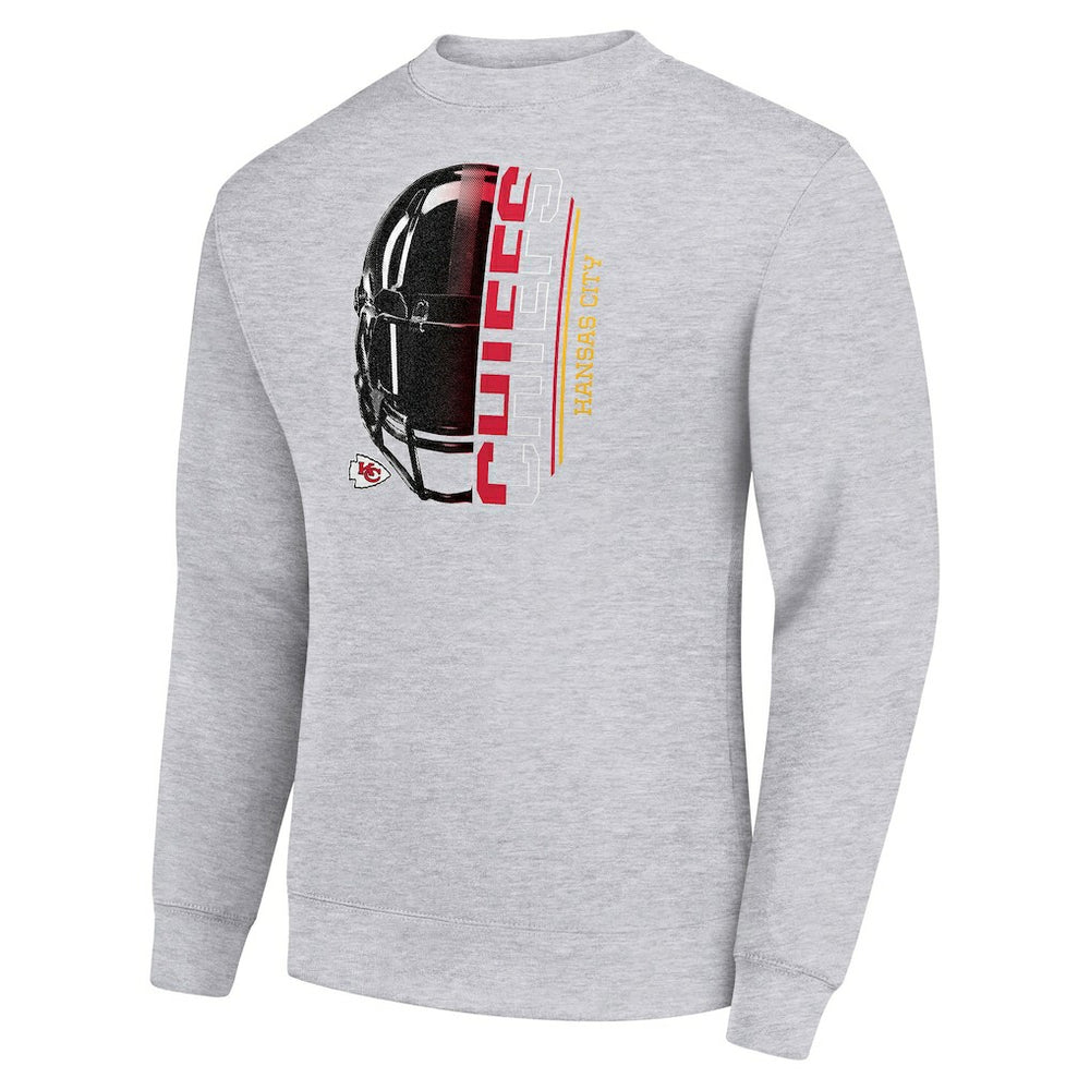 NFL Kansas City Chiefs Starter Half Helmet Team Graphic Tri-Blend Fleece Pullover Sweatshirt
