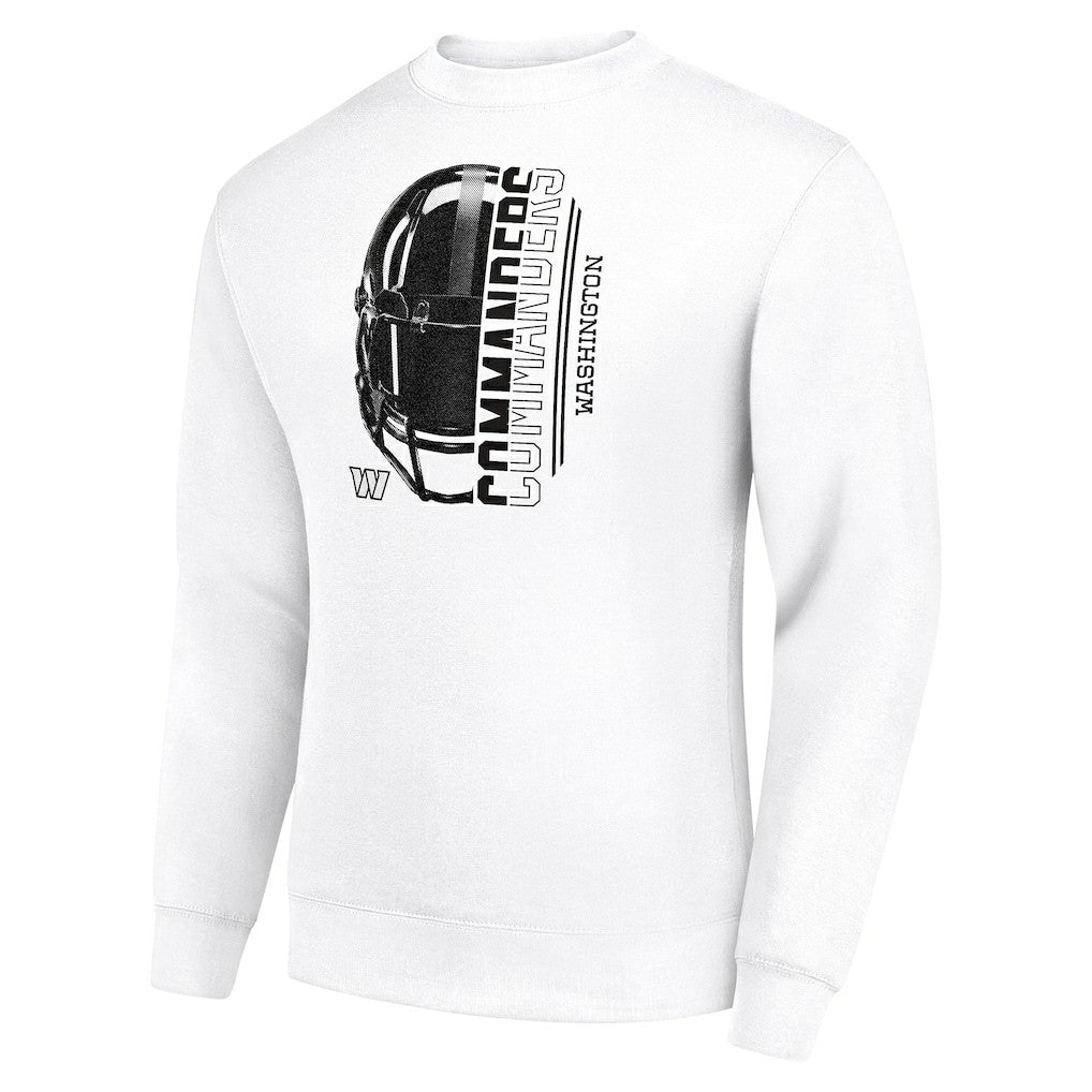 NFL Washington Commanders Starter Half Helmet Team Graphic Tri-Blend Fleece Pullover Sweatshirt