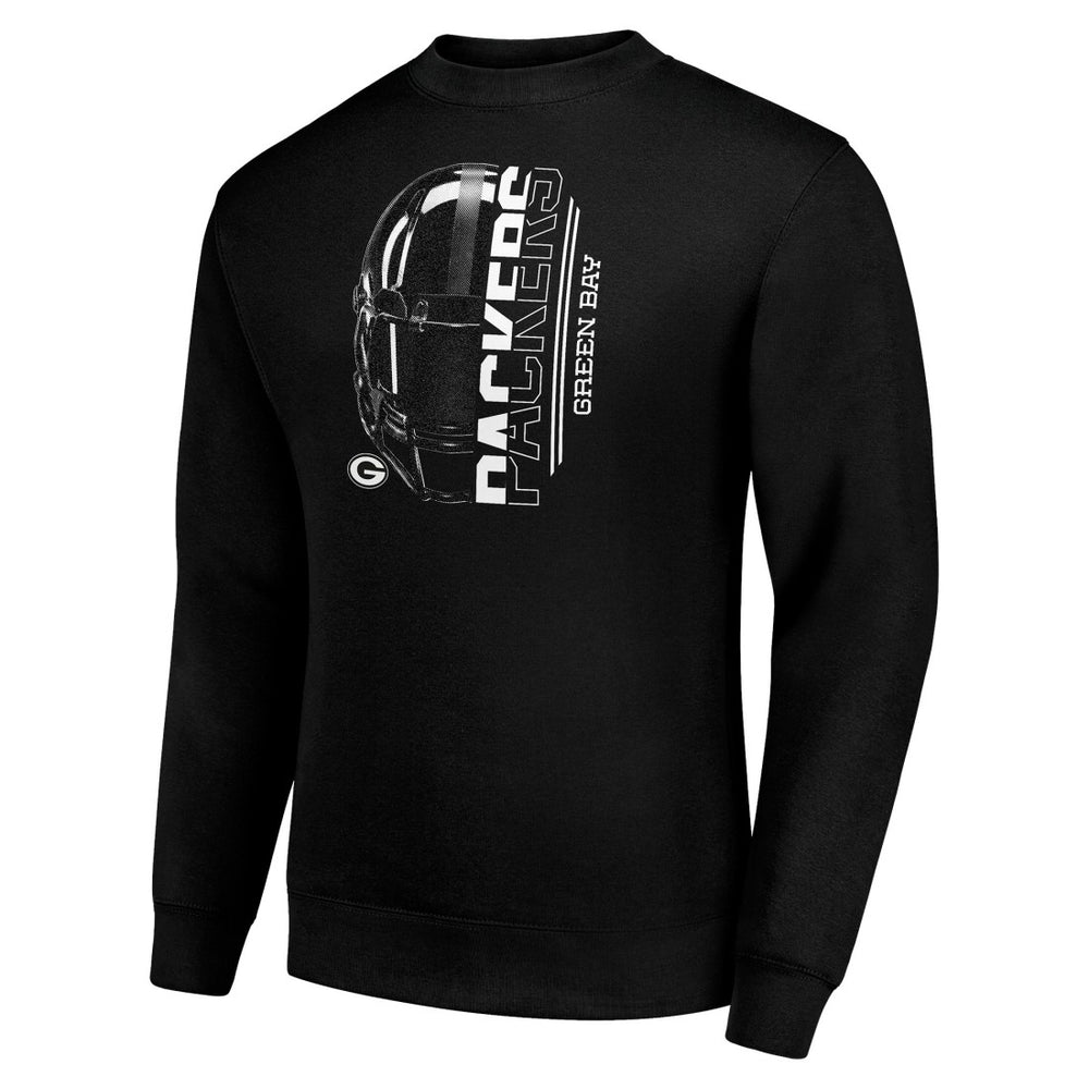 NFL Green Bay Packers Starter Half Helmet Team Graphic Tri-Blend Fleece Pullover Sweatshirt