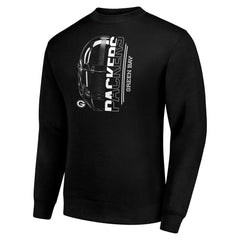 NFL Green Bay Packers Starter Half Helmet Team Graphic Tri-Blend Fleece Pullover Sweatshirt