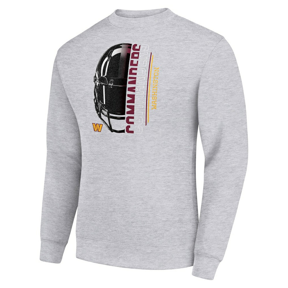 NFL Washington Commanders Starter Half Helmet Team Graphic Tri-Blend Fleece Pullover Sweatshirt