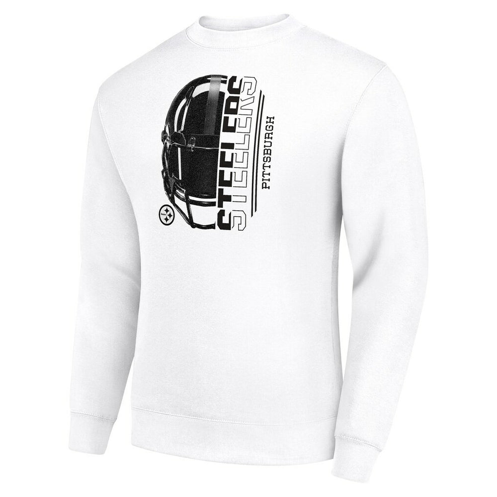 NFL Pittsburgh Steelers Starter Half Helmet Team Graphic Tri-Blend Fleece Pullover Sweatshirt