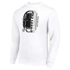 NFL Pittsburgh Steelers Starter Half Helmet Team Graphic Tri-Blend Fleece Pullover Sweatshirt