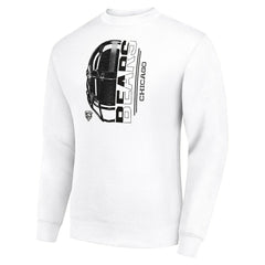 NFL Chicago Bears Starter Half Helmet Team Graphic Tri-Blend Fleece Pullover Sweatshirt