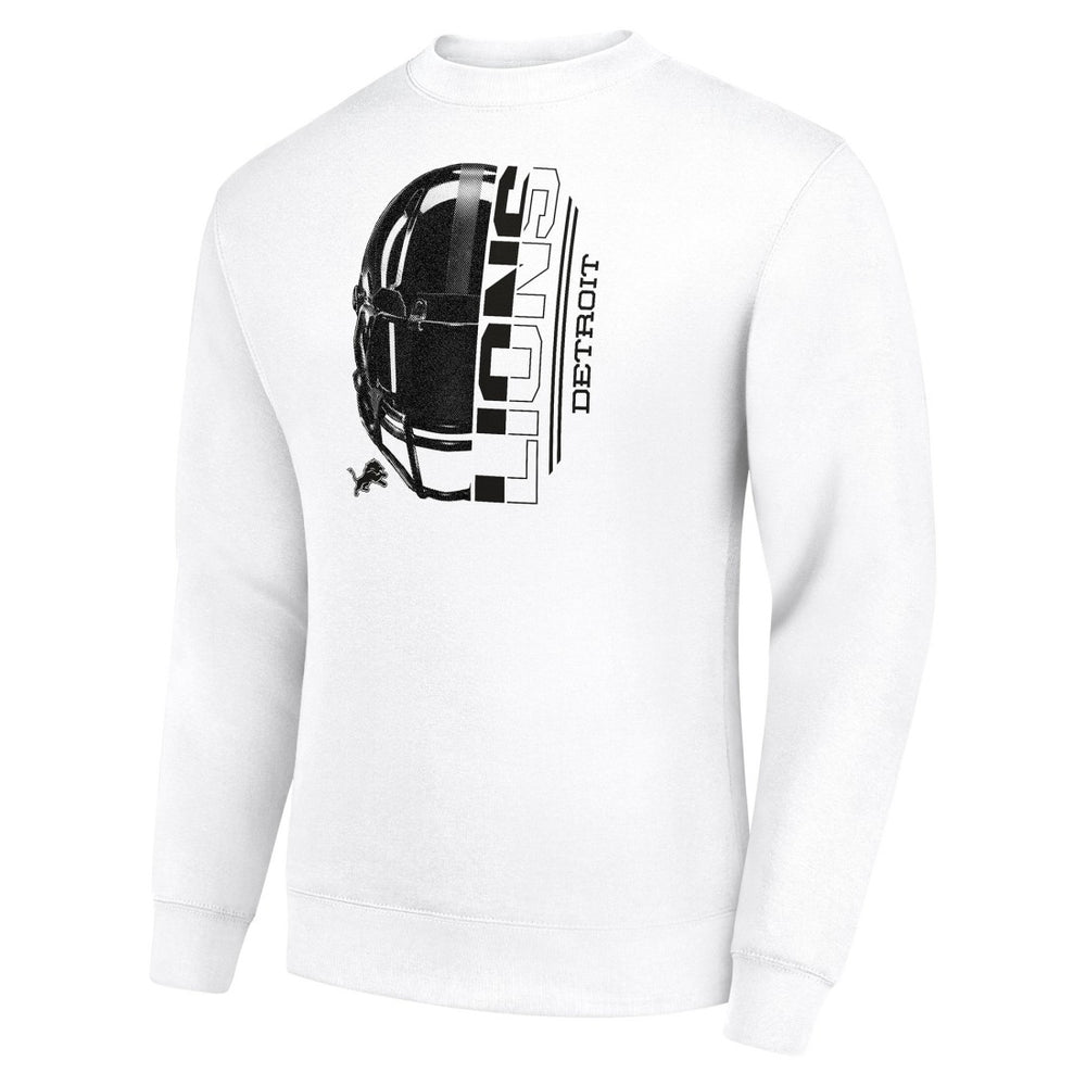 NFL Detroit Lions Starter Half Helmet Team Graphic Tri-Blend Fleece Pullover Sweatshirt