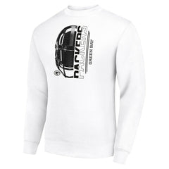 NFL Green Bay Packers Starter Half Helmet Team Graphic Tri-Blend Fleece Pullover Sweatshirt