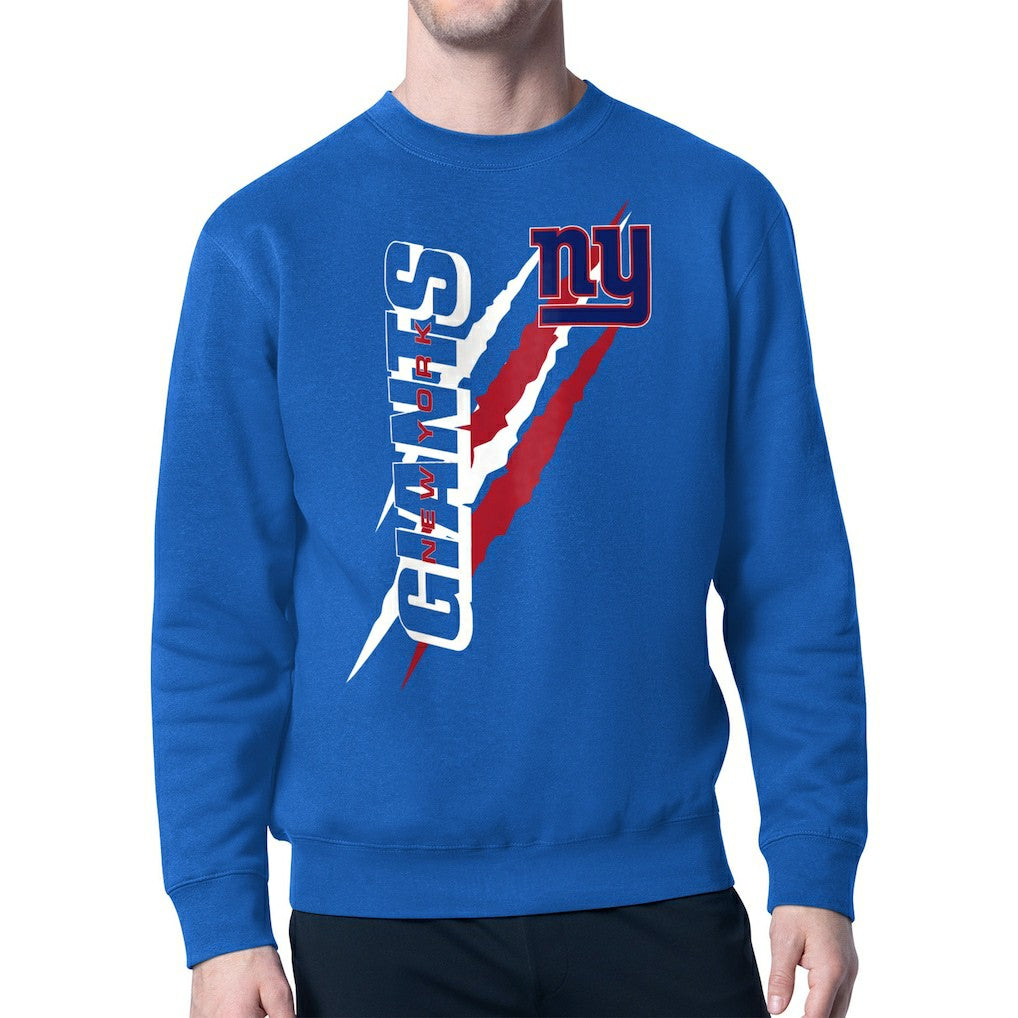NFL New York Giants Starter Color Scratch Team Graphic Fleece Pullover Sweatshirt