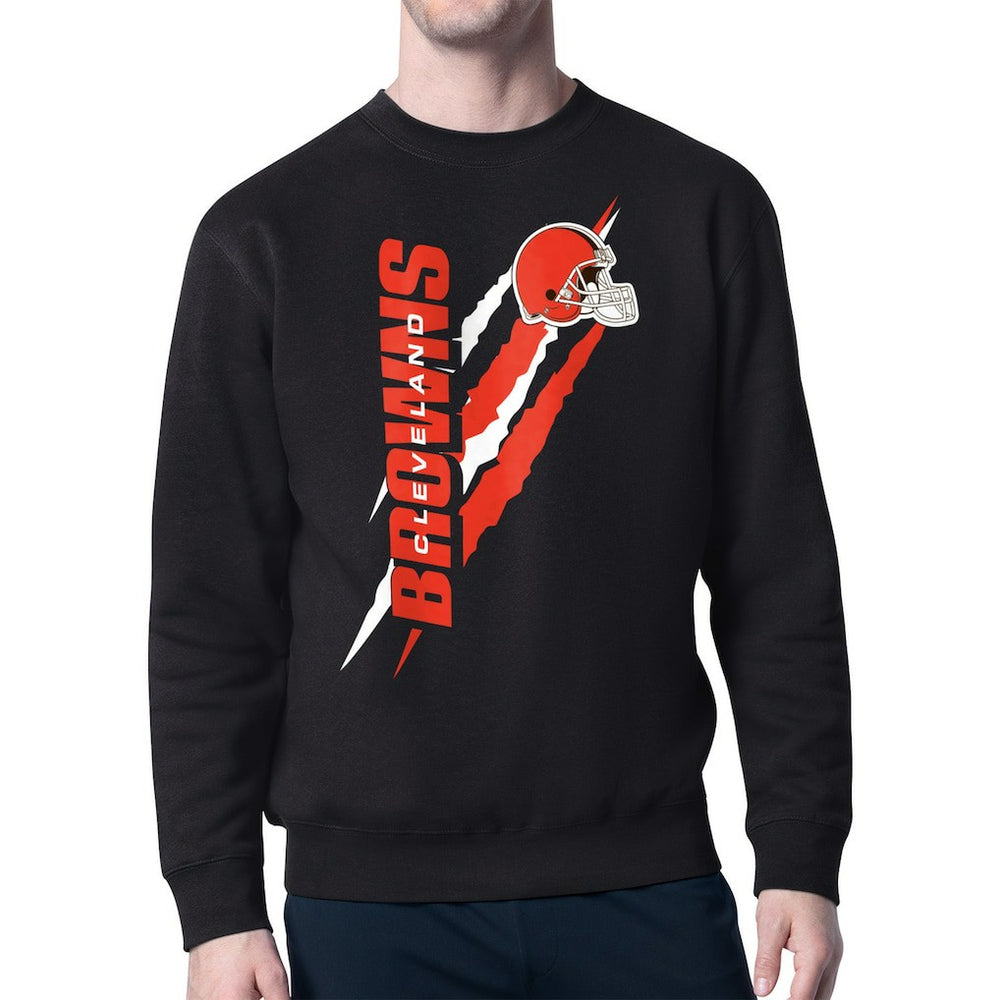 NFL Cleveland Browns Starter Color Scratch Team Graphic Fleece Pullover Sweatshirt