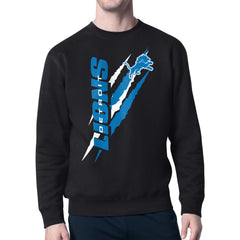 NFL Detroit Lions Starter Color Scratch Team Graphic Fleece Pullover Sweatshirt