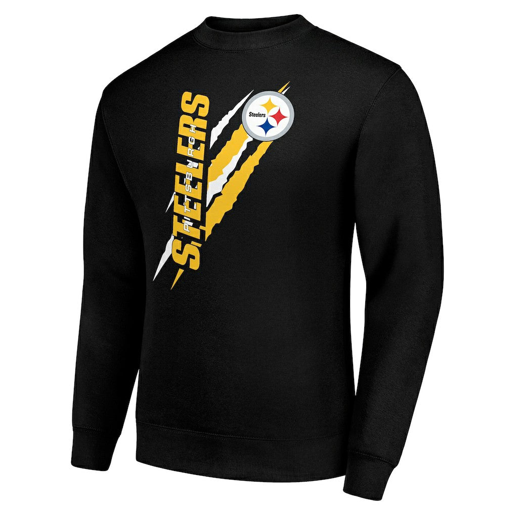 NFL Pittsburgh Steelers Starter Color Scratch Team Graphic Fleece Pullover Sweatshirt