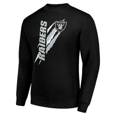 NFL Las Vegas Raiders Starter Color Scratch Team Graphic Fleece Pullover Sweatshirt
