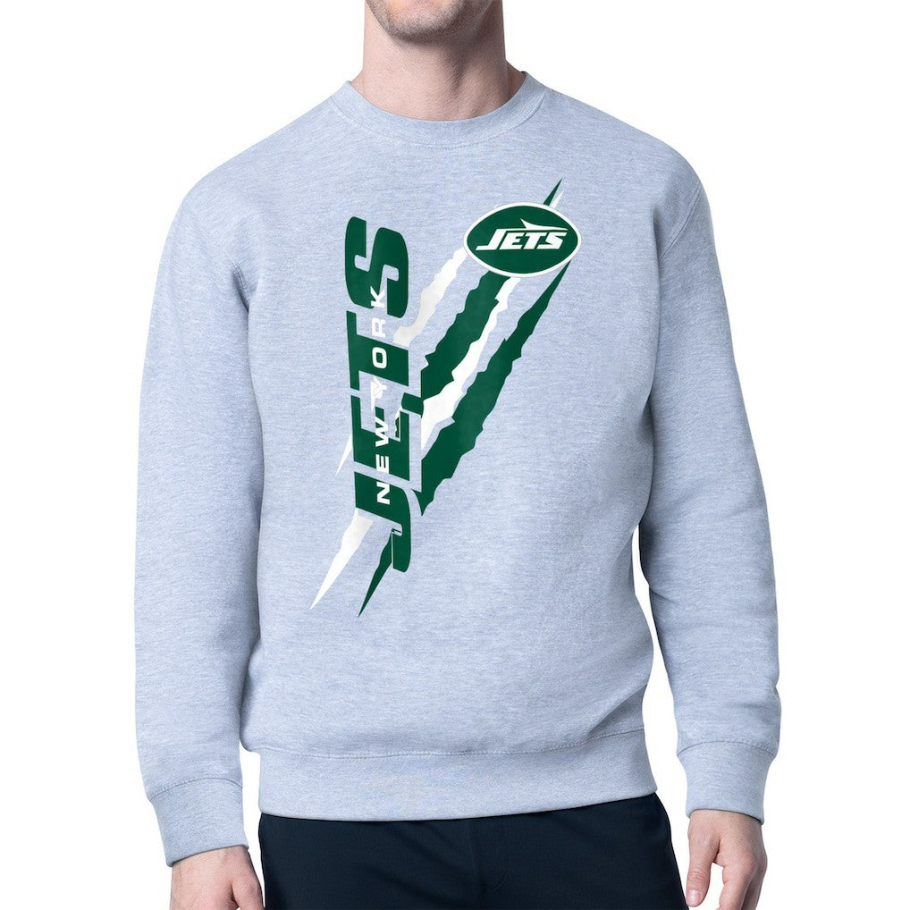 NFL New York Jets Starter Color Scratch Team Graphic Fleece Pullover Sweatshirt