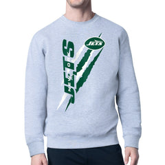 NFL New York Jets Starter Color Scratch Team Graphic Fleece Pullover Sweatshirt