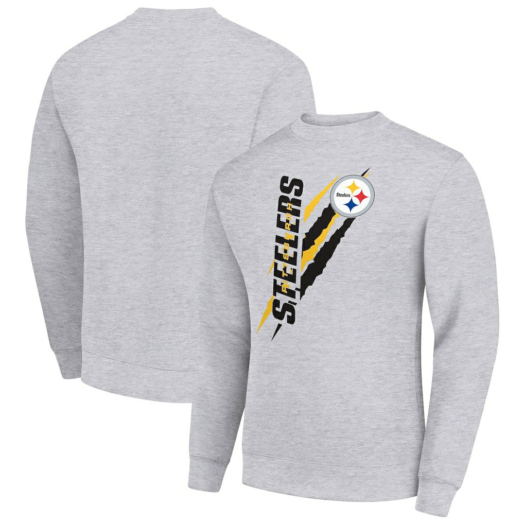 NFL Pittsburgh Steelers Starter Color Scratch Team Graphic Fleece Pullover Sweatshirt