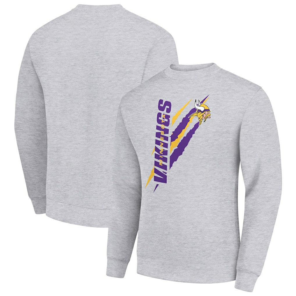 NFL Minnesota Vikings Starter Color Scratch Team Graphic Fleece Pullover Sweatshirt