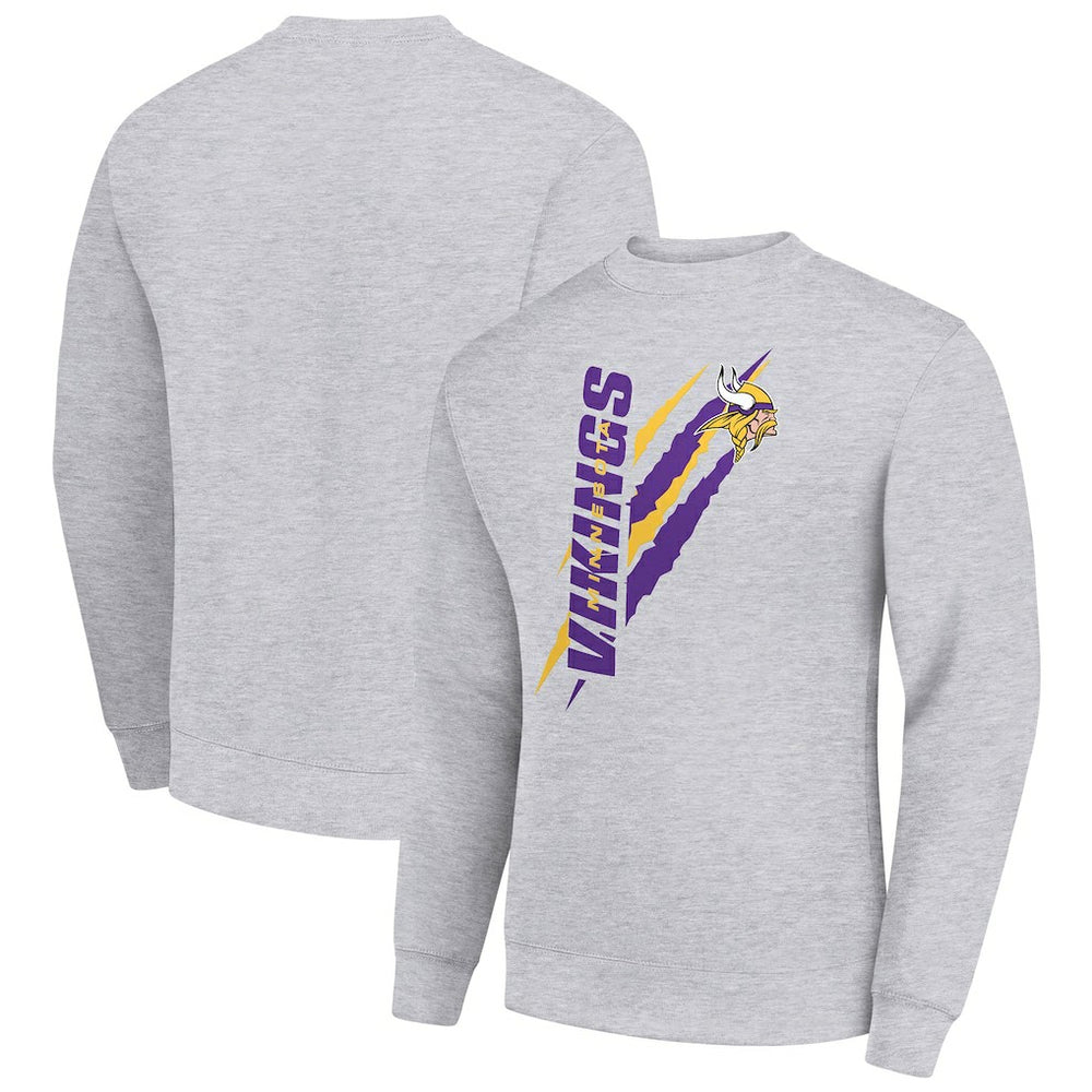 NFL Minnesota Vikings Starter Color Scratch Team Graphic Fleece Pullover Sweatshirt