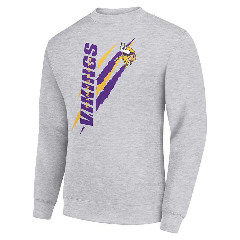 NFL Minnesota Vikings Starter Color Scratch Team Graphic Fleece Pullover Sweatshirt