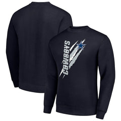 NFL Dallas Cowboys Starter Color Scratch Team Graphic Fleece Pullover Sweatshirt