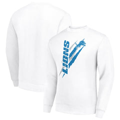 NFL Detroit Lions Starter Color Scratch Team Graphic Fleece Pullover Sweatshirt