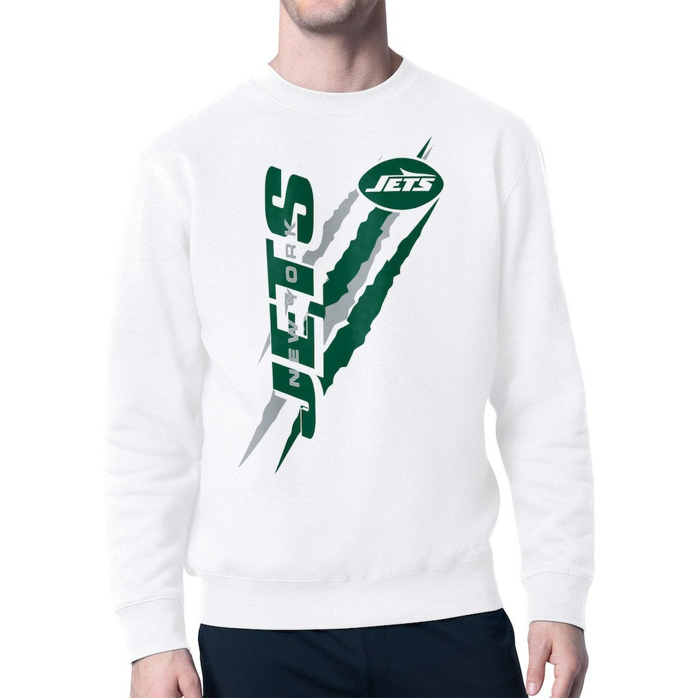 NFL New York Jets Starter Color Scratch Team Graphic Fleece Pullover Sweatshirt