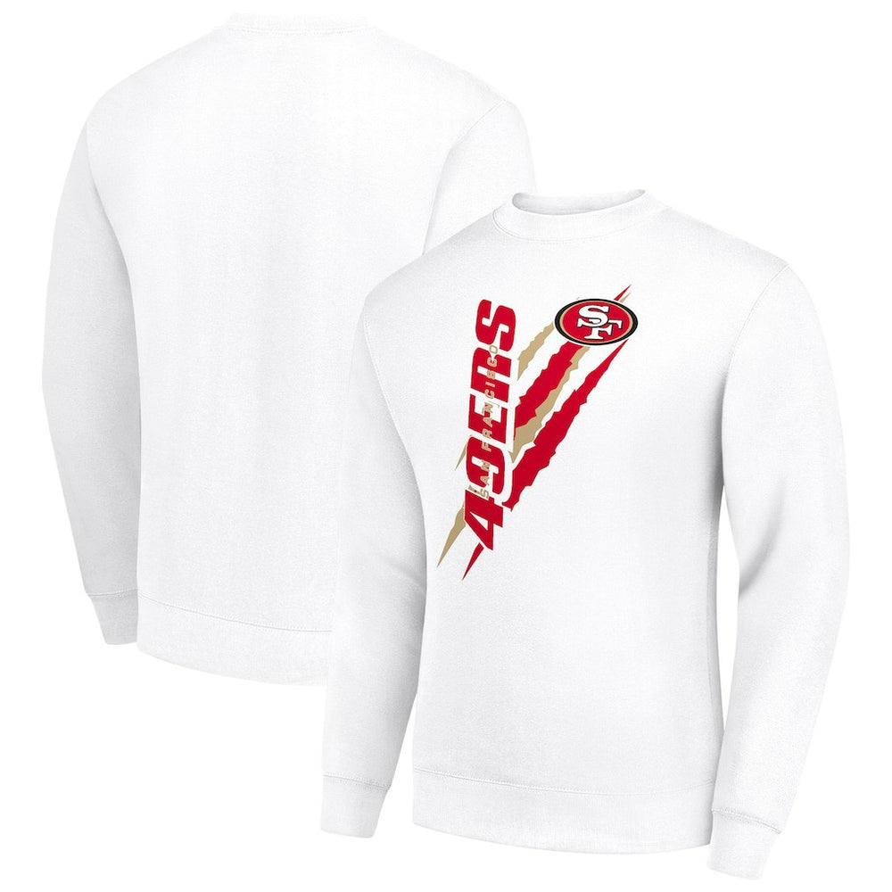 NFL San Francisco 49ers Starter Color Scratch Team Graphic Fleece Pullover Sweatshirt