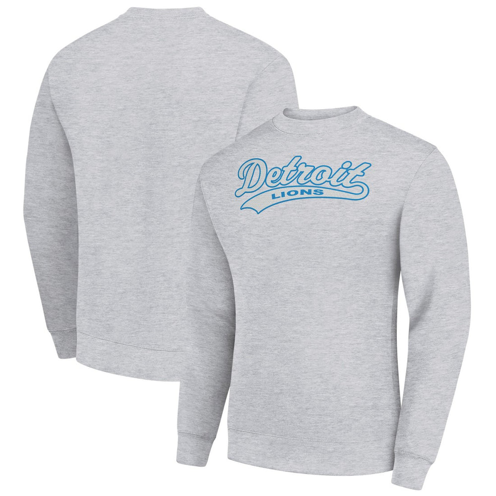 NFL Detroit Lions Starter Tailsweep Team Graphic Tri-Blend Fleece Pullover Sweatshirt