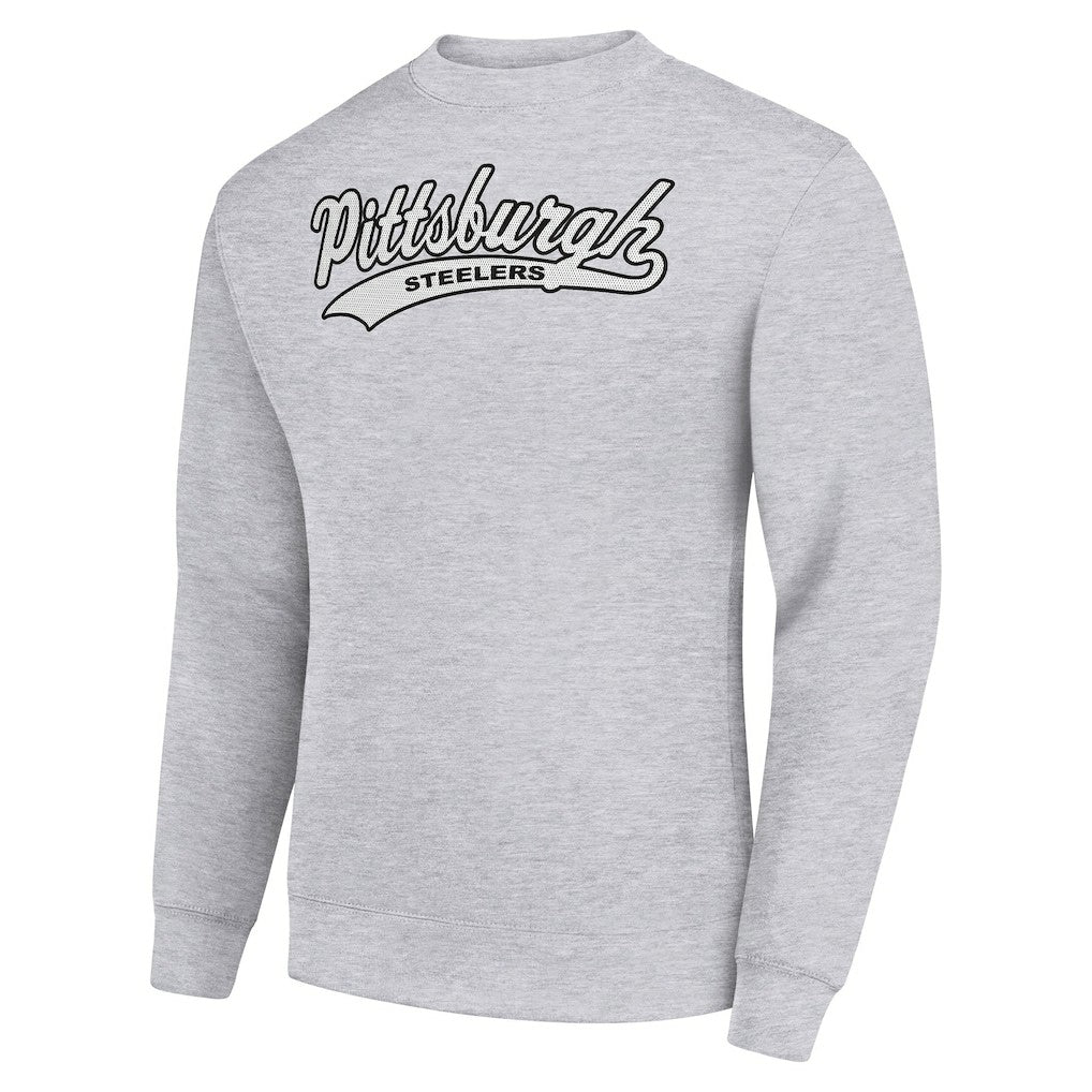 NFL Pittsburgh Steelers Starter Tailsweep Team Graphic Tri-Blend Fleece Pullover Sweatshirt