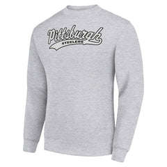 NFL Pittsburgh Steelers Starter Tailsweep Team Graphic Tri-Blend Fleece Pullover Sweatshirt