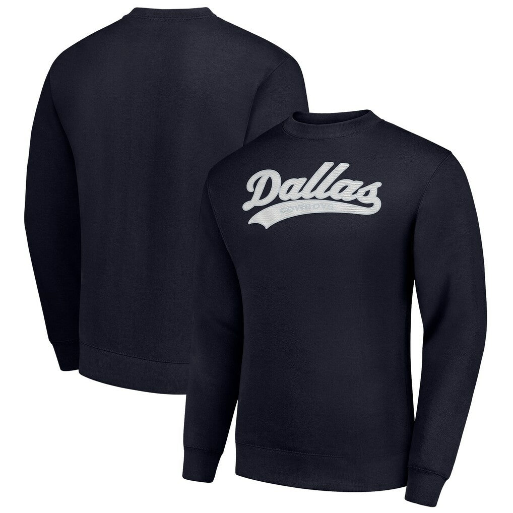 NFL Dallas Cowboys Starter Tailsweep Team Graphic Tri-Blend Fleece Pullover Sweatshirt