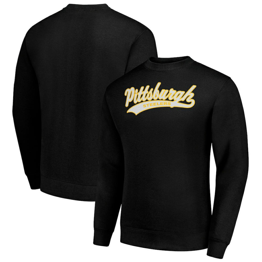 NFL Pittsburgh Steelers Starter Tailsweep Team Graphic Tri-Blend Fleece Pullover Sweatshirt