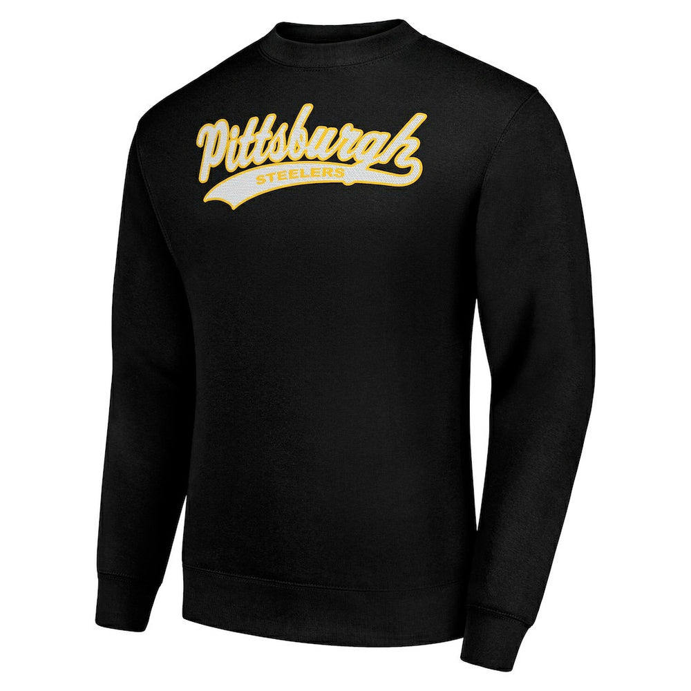 NFL Pittsburgh Steelers Starter Tailsweep Team Graphic Tri-Blend Fleece Pullover Sweatshirt