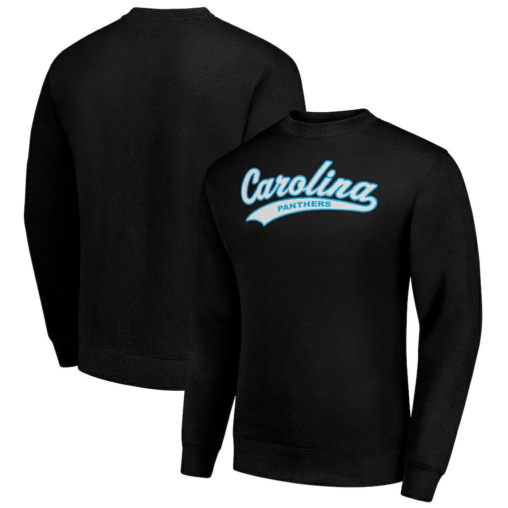 NFL Carolina Panthers Starter Tailsweep Team Graphic Tri-Blend Fleece Pullover Sweatshirt