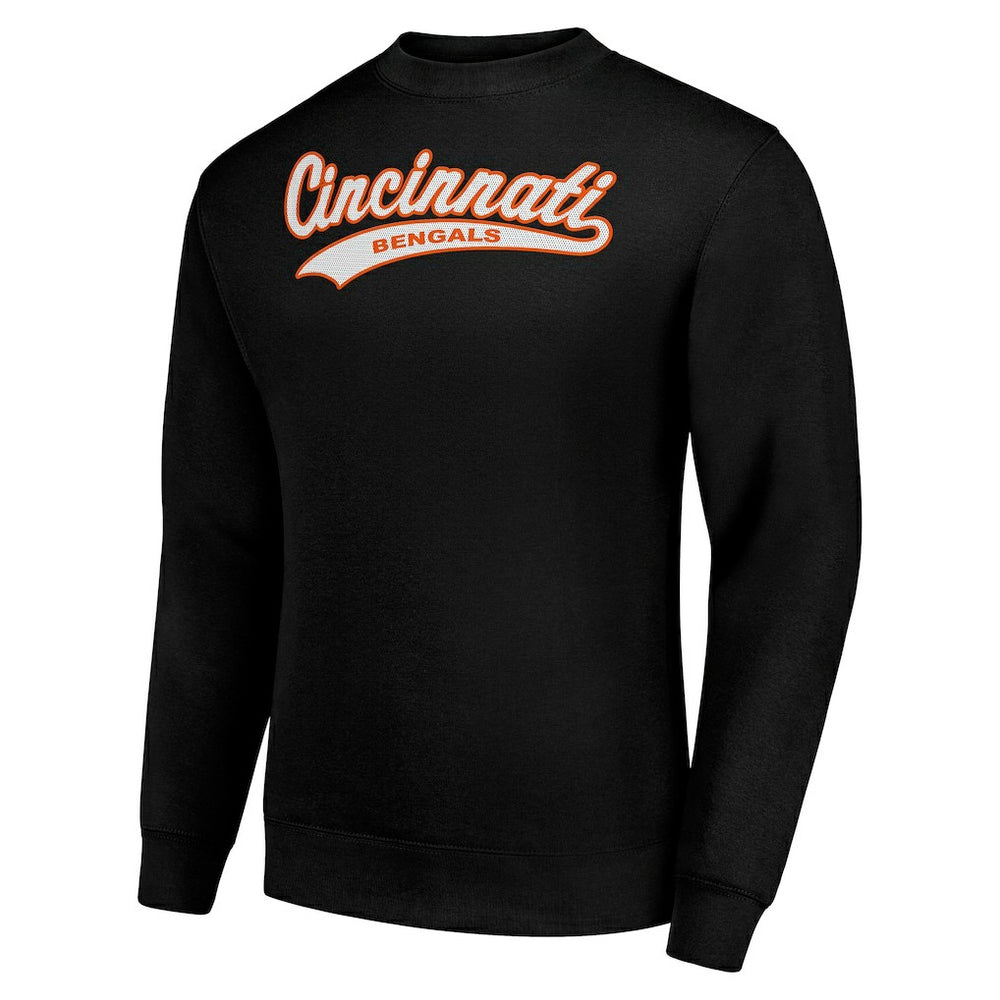 NFL Cincinnati Bengals Starter Tailsweep Team Graphic Tri-Blend Fleece Pullover Sweatshirt