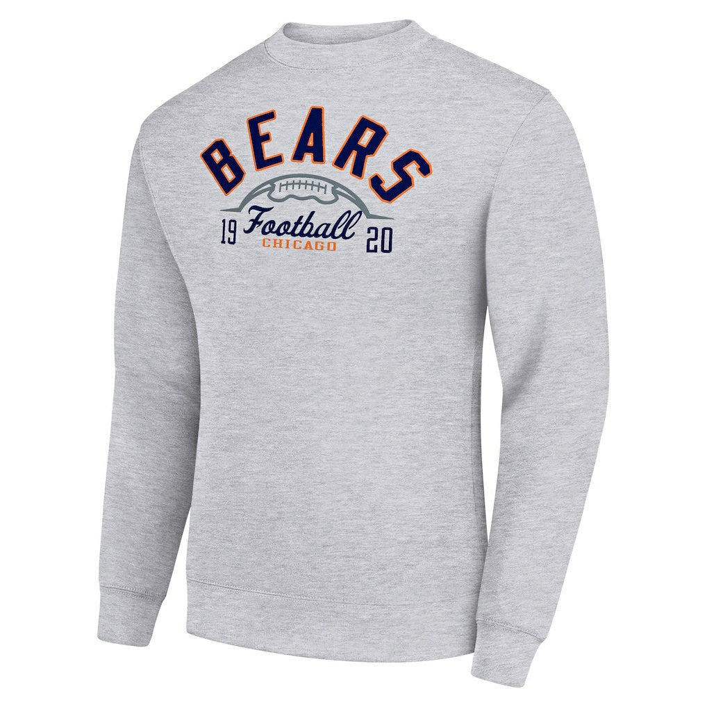 NFL Chicago Bears Starter Half Ball Team Graphic Tri-Blend Fleece Pullover Sweatshirt